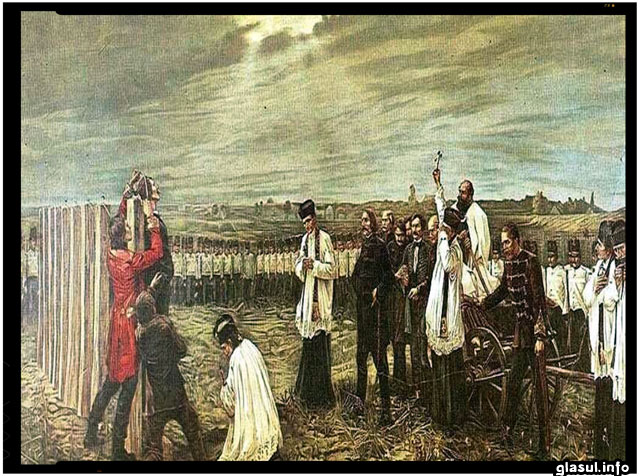 Executia celor 13 criminali, pictura de János Thorma