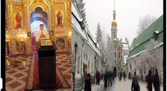 In Catedrala Adormirii Maicii Domnului din Kiev, dupa o pauza lunga, s-a reluat serviciul religios in limba romana