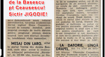 Jos Comunismul! Mai valabil ca oricand! Jagardeaua cu suvita, pupincurist al lui Ceausescu!