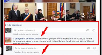 Emil Boc, ironizat pe pagina sa de Facebook: “A venit guvernatorul Romaniei in vizita,ca numai ca un ambasador nu se comporta si voi politicieni lipsiti de sira spinarii faceti plecaciuni.Pfui.”