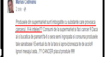 Un roman, inamic al supermarket-urilor: “Produsele din supermarket sunt imbogatite cu substante care provoaca cancerul”