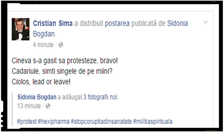 Cristian Sima despre protestul din fata Ministerului Sanatatii