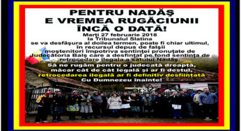 PENTRU NADĂȘ ESTE VREMEA RUGĂCIUNII ÎNCĂ O DATĂ