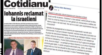 Jurnalistul Marius Albin Marinescu: “Ziarele în care este criticat Iohannis sunt interzise la Sibiu!”