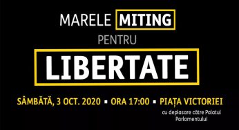 Miting de amploare pentru libertate anunțat pentru azi în Piața Victoriei, de la ora 17:00