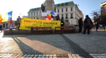 (VIDEO) IAȘI: Manifest împotriva vaccinării obligatorii și a certificatului verde