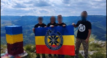Acțiune de redecorare a bornelor de la Colții Trascăului. în Ardeal doar tricolorul românesc!
