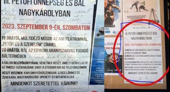 Limba română nu este respectată de Primăria Carei: afișe exclusiv în limba maghiară!