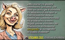 Madam Alina Gorghiu umblă cu "dicționarul 𝐎𝐑𝐓𝐎𝐏𝐄𝐃𝐈𝐂" după ea ca să nu se împiedice în limba română!