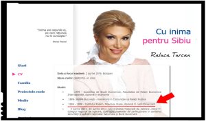 CV-ul public al Ralucăi Turcan, Foto: conspiratii.info