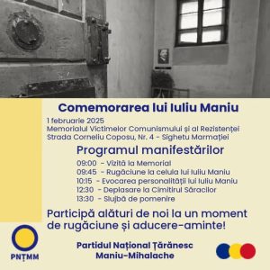 1 februarie 2025 - Comemorarea lui Iuliu Maniu la Sighet, Foto: Facebook / PNT Maniu-Mihalache