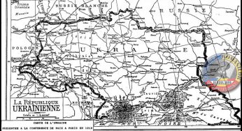 18 Ianuarie 1919 – Delegația ucraineană prezintă la lucrările Conferinței de Pace de la Paris o hartă prin care revendicau teritorii din România