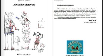 Jurnalistul Traian Horia lansează un volum de Anti-Interviuri. Cartea conține dialoguri spumoase dar necruțătoare, grafică, trucuri fotografice dar și unicul interviu acordat de președintele țării, Klaus Iohannis, în 8 ani de mandat la Cotroceni