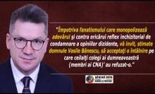 Mihail Neamțu: "Împotriva fanatismului care monopolizează adevărul şi contra oricărui reflex inchizitorial de condamnare a opiniilor dizidente"