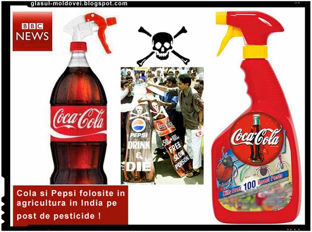 Cola si Pepsi folosite in India pe post de pesticide?