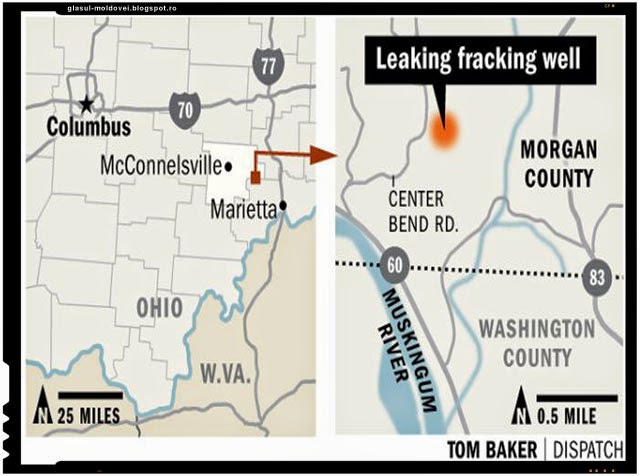 Scurgeri accidentale din cauza gazelor de sist in Ohio provoaca evacuarea oamenilor