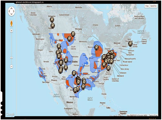 Harta accidentelor provocate de fracturare in SUA, scenariu apocaliptic pentru Romania