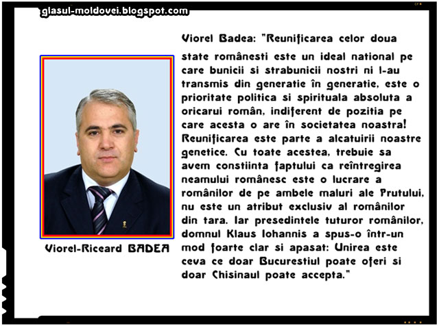 Viorel Badea: “Unirea cu Moldova, o prioritate politică și spirituală”