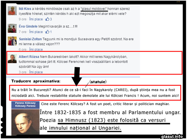 Citiți și vă cruciți: “De ce să aibă Eminescu statuie la Carei? În locul lui Eminescu trebuie statuia lui Kölcsei Ferenc”