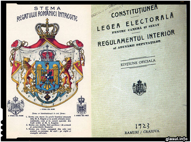 Pe 26 martie 1923 Parlamentul a votat Constitutia Romaniei Mari