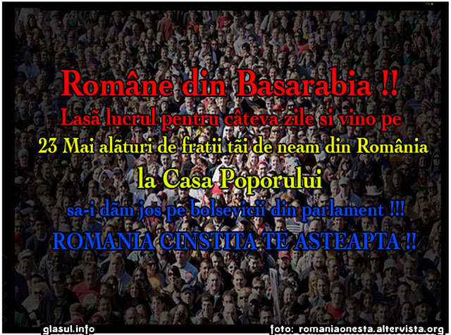 Romanii moldoveni din Basarabia raspund la chemarea Tarii alaturi de diaspora romaneasca!, foto: romaniaonesta.altervista.org