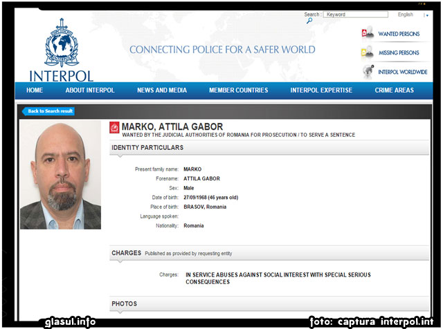 Marko Attila, parlamentarul UDMR-ist fugar, a fost dat in urmarire generala de catre INTERPOL