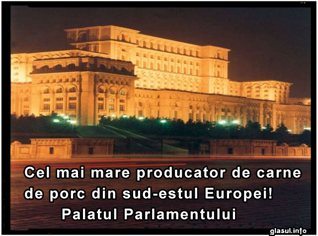 Industria carnii de porc din Romania inca mai are sperante! Palatul Parlamentului este cel mai mare producator de carne de porc!