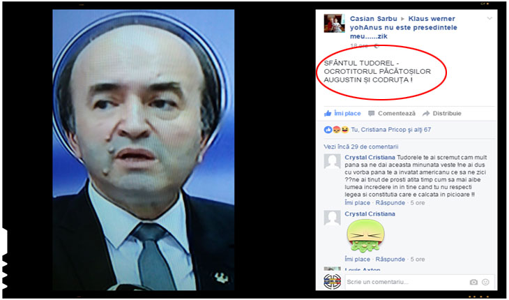 Sfantul Tudorel, ocrotitorul pacatosilor Luluta si Lazarel, a facut parte din Comisia care i-a acordat doctoratul Lulutei, Foto: facebook.com