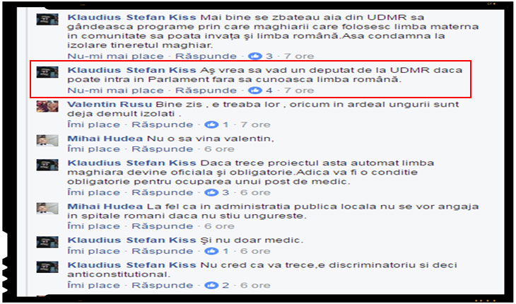 Un etnic maghiar: “As vrea sa vad daca un deputat UDMR ar putea intra in Parlament fara sa cunoasca limba romana”