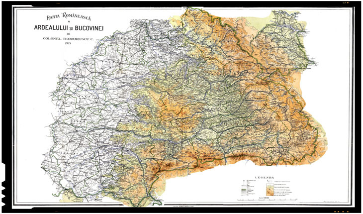 Harta regiunilor austro-ungare locuite de români