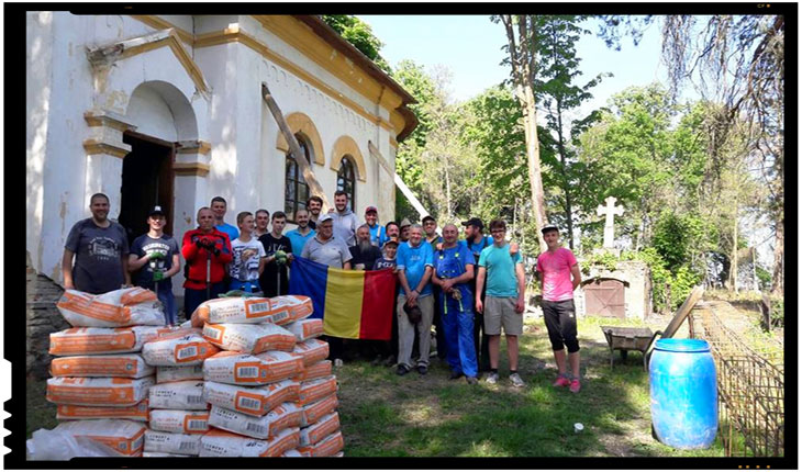 Solidaritate ortodoxa: biserica din comuna Mihaileni, judetul Botosani, consolidata de Frăția Ortodoxă Sfântul Mare Mucenic Gheorghe