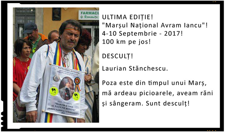 ULTIMA EDIȚIE!”Marșul Național Avram Iancu”!4-10 Septembrie – 2017!100 km pe jos!