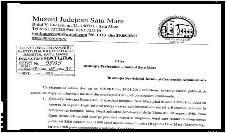 Muzeul Judetean Satu Mare le da o palma usturatoare falsificatorilor de istorie din administratia locala de la Carei! Svabii satmareni au fost deportati in calitate de cetateni ai Ungariei