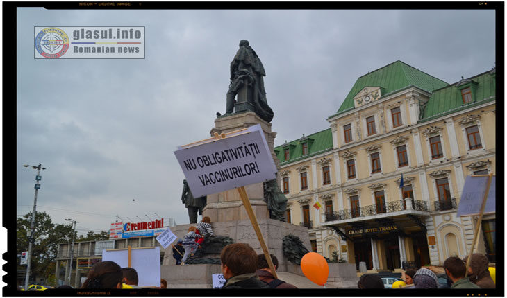 Alt protest impotriva legii vaccinarii obligatorii ignorat de presa mainstream din Romania