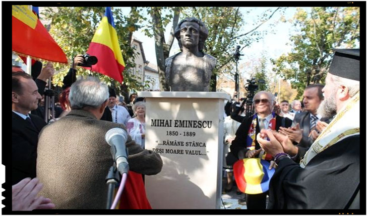 De acum Eminescu strajuieste hotarul de vest al Romaniei la Carei