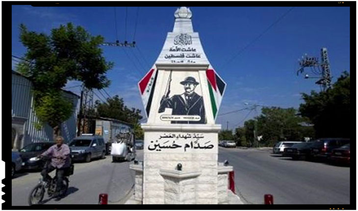 In Palestina a fost ridicat un monument in onoarea lui Saddam Hussein