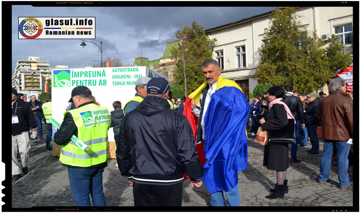 (FOTOREPORTAJ) Toata clasa politica din Moldova s-a reunit la IASI la un miting pentru autostrada IASI – Tg. Mures