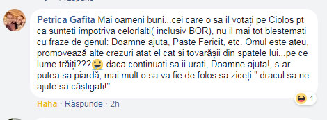 daca continuati sa ii urati, Doamne ajuta!, s-ar putea sa piardă, mai mult o sa va fie de folos sa ziceți " dracul sa ne ajute sa câștigati!", Foto: facebook