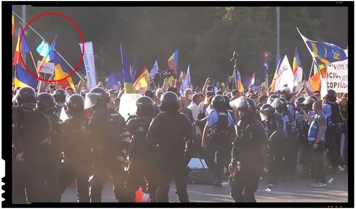 Secesioniștii maghiari au participat la protestul din Piața Victoriei?, Foto: captura video Jandarmeria Română