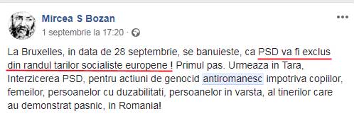 Dorința verii în 2018 pentru opoziție: excluderea PSD din PES