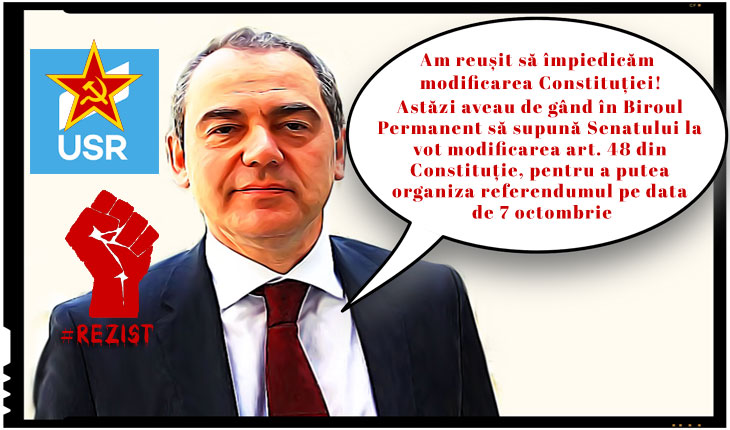 Vlad Alexandrescu, senator USR, se laudă că a împiedicat organizarea referendumului pe data de 7 octombrie!