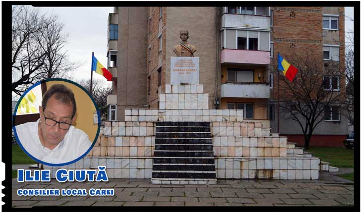 Unui consilier local de la Carei i s-a refuzat dreptul de a depune un proiect de hotărâre cu privire la reabilitarea soclului pe care este amplasat bustul lui Avram Iancu?