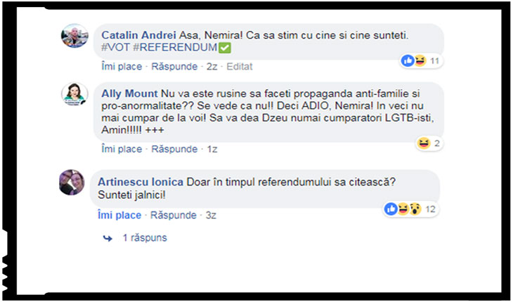 Tot învățăm o lecție și din asta: știm măcar de acum cine și cu cine ține, și ce valori promovează