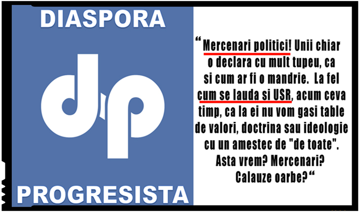 Progresiștii din diaspora întorc armele împotriva USR: Despre bucuria nemarginită a celor de la USR, PNL și a altora, îmbâcsiți moral, de a participa la congresul UDMR, nu mai e nimic de comentat!, Foto: facebook.com/diasporaprogresista.eu