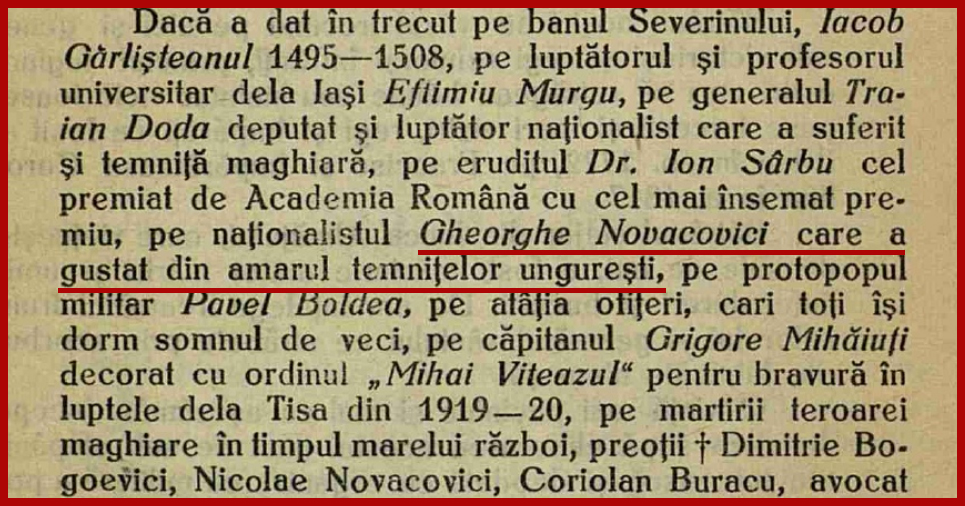 Gheorghe Novacovici, patriot român arestat pentru depunerea unei coroane la mormântul lui Avram Iancu