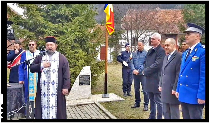 Ceremonial militar și religios organizat la Brașov la mormântul lui Nicolae Titulescu, Foto: facebook.com/jandarmeriabrasov.ro