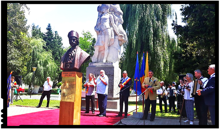 Un bust al lui Avram Iancu a fost inaugurat la Brad, în județul Hunedoara, Foto: Facebook / Societatea AVRAM IANCU din România