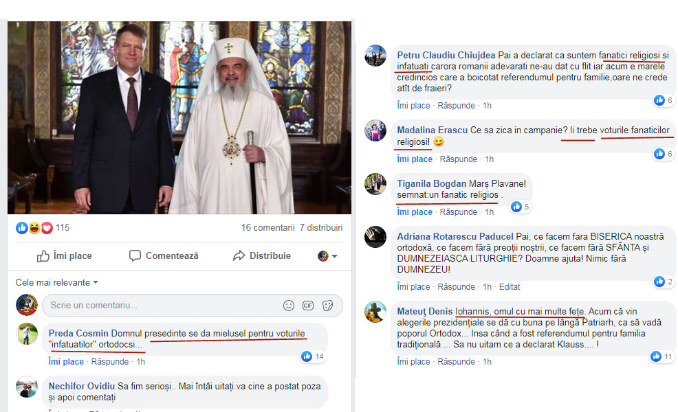 Iohannis spurcat virtual de "infatuați" și de "fanaticii religioși"! Comentarii acide la adresa "marelui credincios care a boicotat referendumul pentru familie", Foto: Facebook / basilica.ro