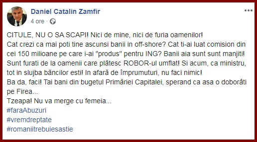 Foto: Facebook / Daniel Catalin Zamfir