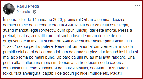 Foto: captură Facebook / Radu Preda